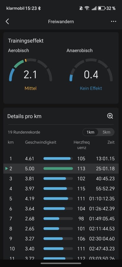 Amazfit T-Rex 3 App Höhe