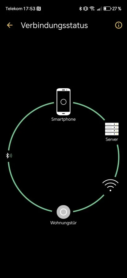 Nuki App Verbindungsstatus