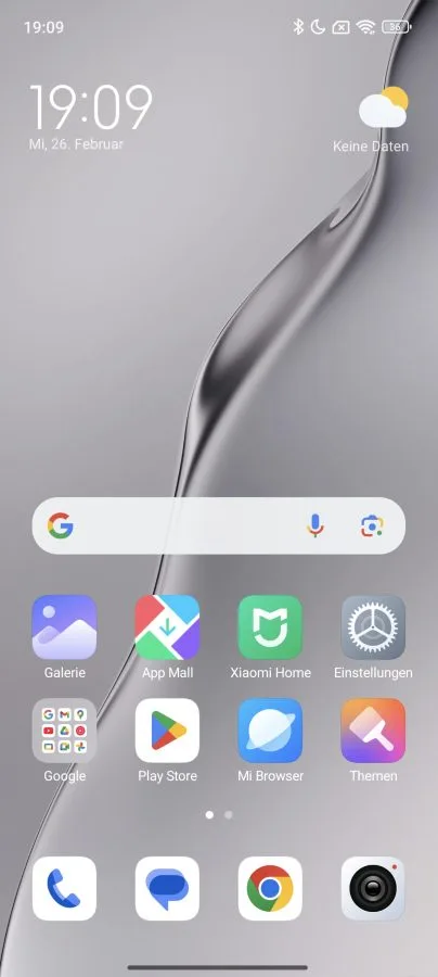 الشاشة الرئيسية لهاتف Xiaomi 15 HyperOS