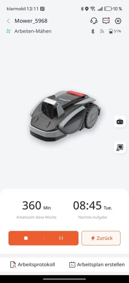 Sunseeker V3 App Homescreen