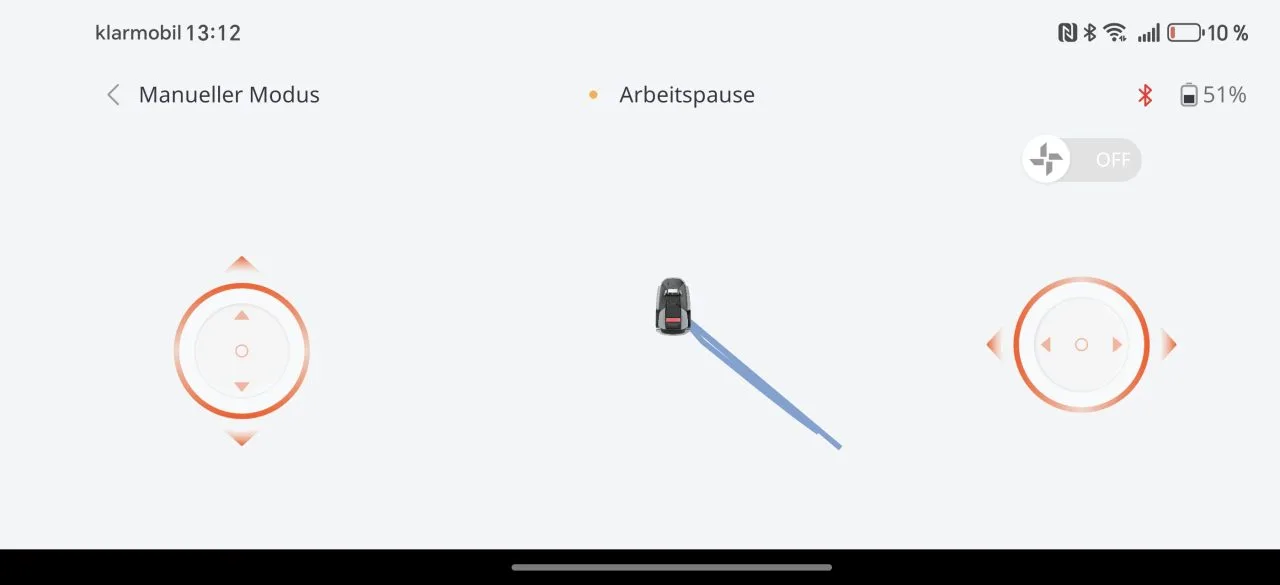 Sunseeker V3 app virtuell joystick