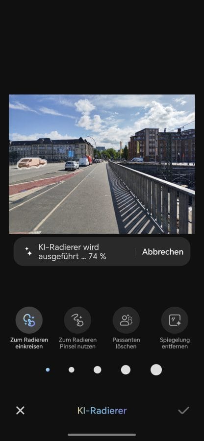HONOR KI-Radierer Objekt markieren