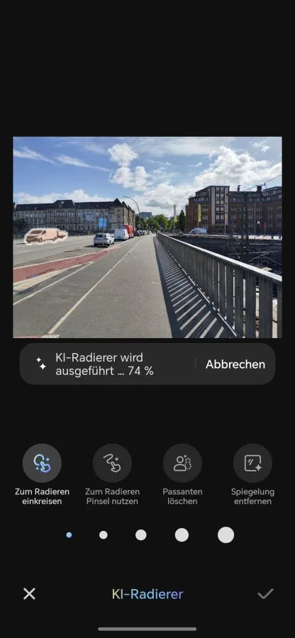 HONOR KI-Radierer Objekt markieren