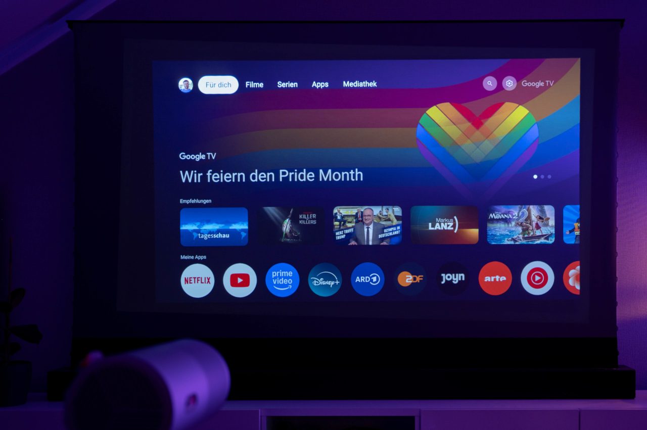 XGIMI MoGo 4 Google TV Benutzeroberfläche