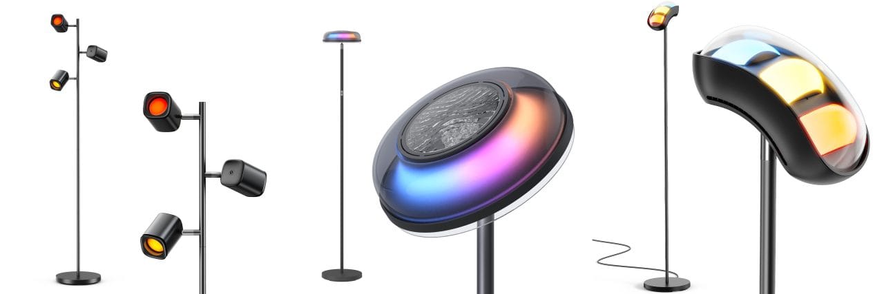 Govee Floor Lamp alle Modelle nebeneinander