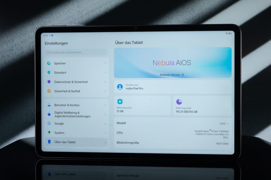 nubia Pad Pro mit Nebula AIOS 15