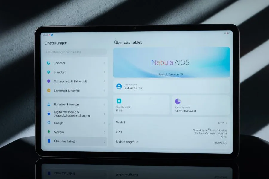 nubia Pad Pro mit Nebula AIOS 15