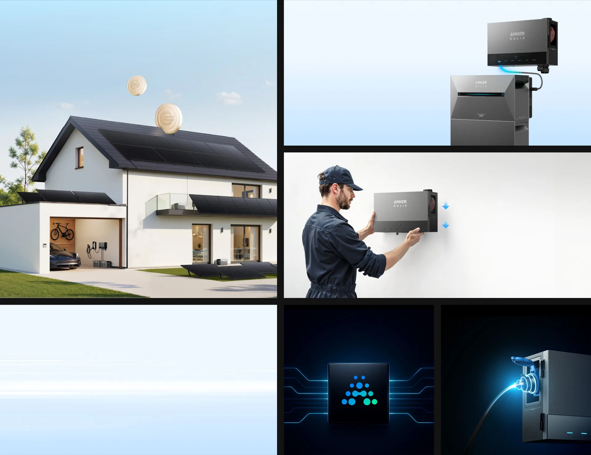 Översikt över Anker SOLIX solcellsbankmultisystem