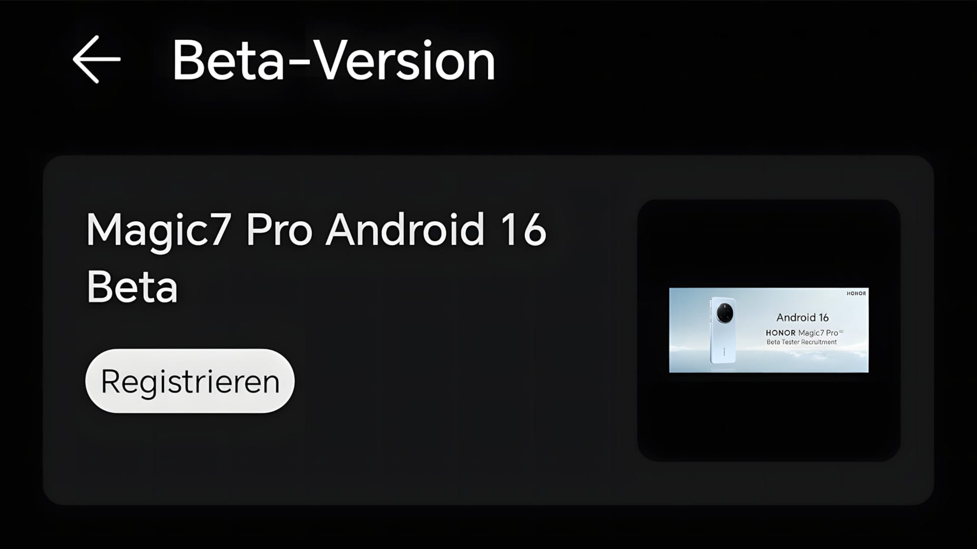 HONOR MagicOS 10 Beta