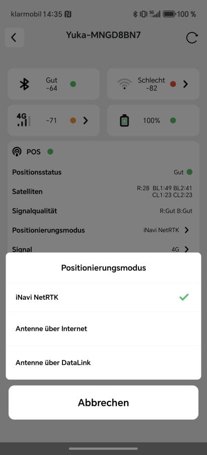 Mammotion App Positionierung