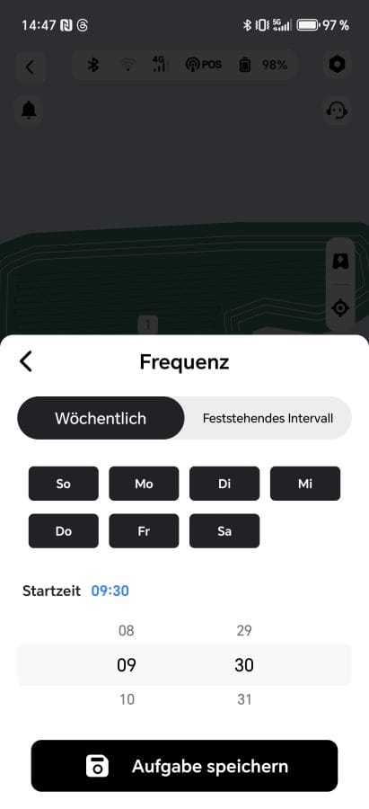 Mammotion App Zeitplan