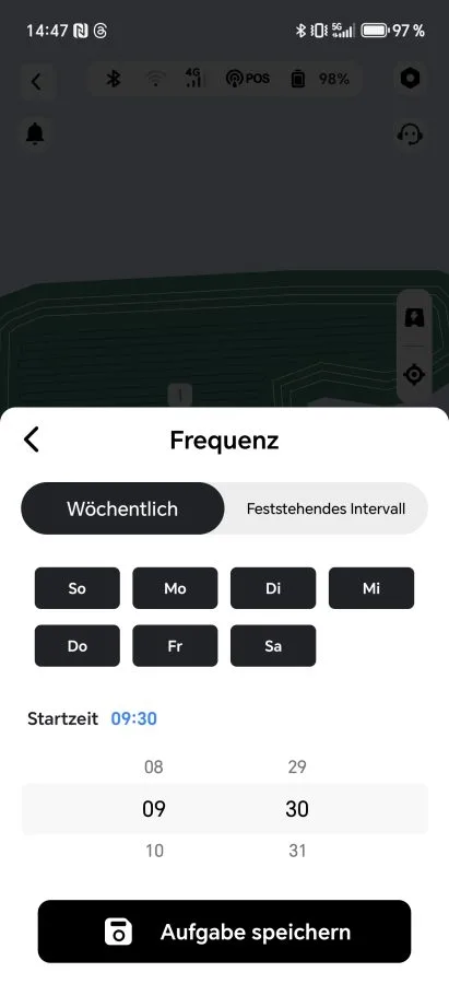 Mammation-appens tidsplan