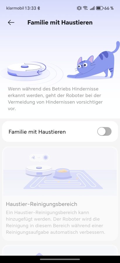 Narwal App Haustiermodus