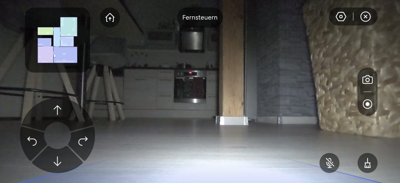 Narwal Freo Z10 Ultra Kamera im Dunkeln