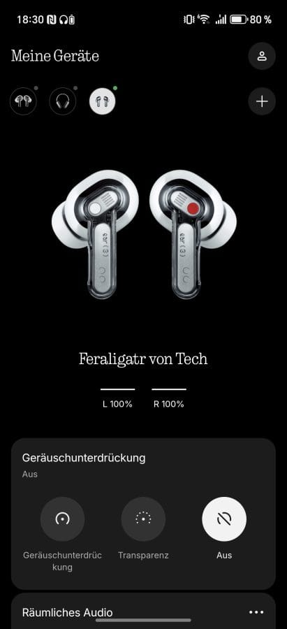Nothing X App Homescreen