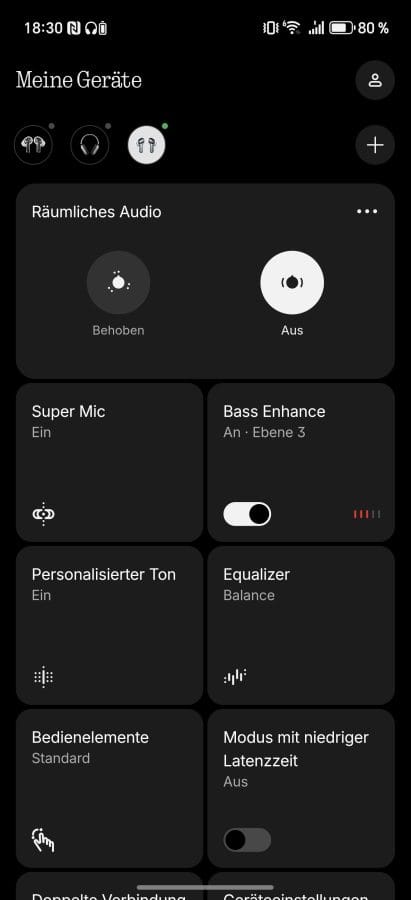 Nothing X App Funktionen