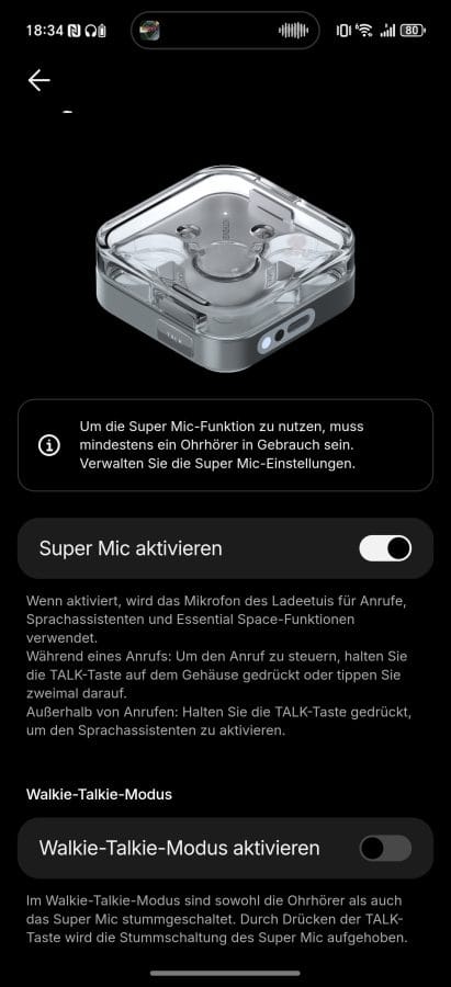 Nothing X App Super Mic