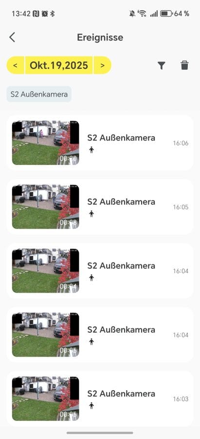 Baseus Security App Videoaufnahmen