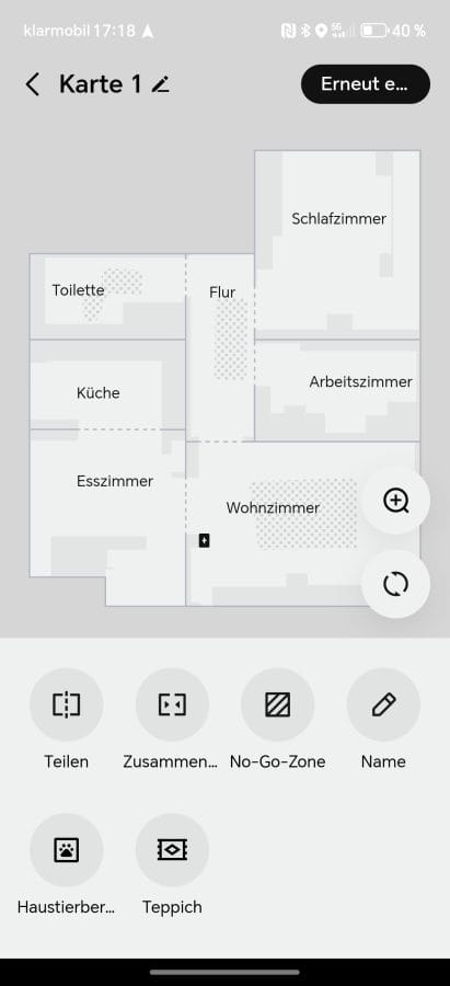 DJI ROMO App Kartenbearbeitung
