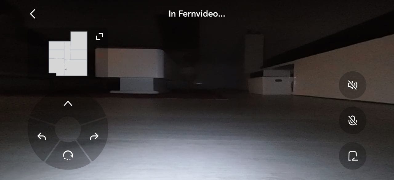 DJI ROMO Kamerabild bei Nacht