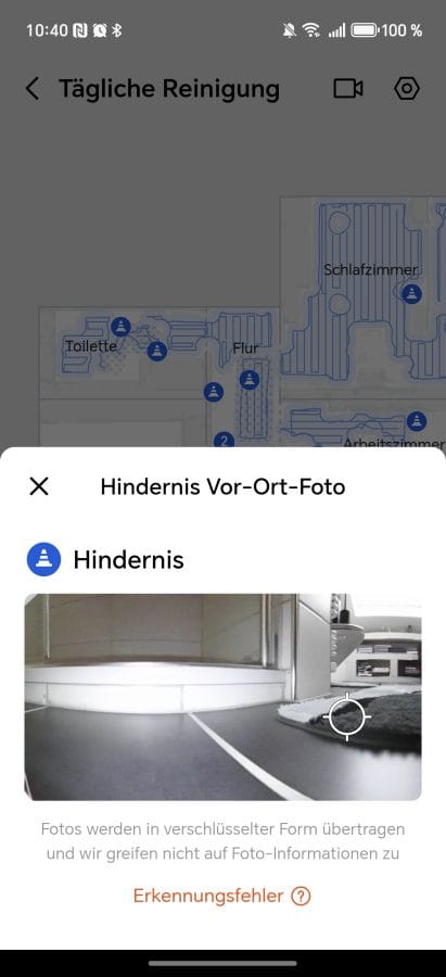 DJI ROMO App Hinderniserkennung