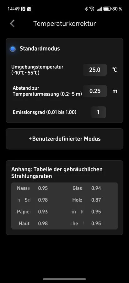 Температурная коррекция Thermal Master P3