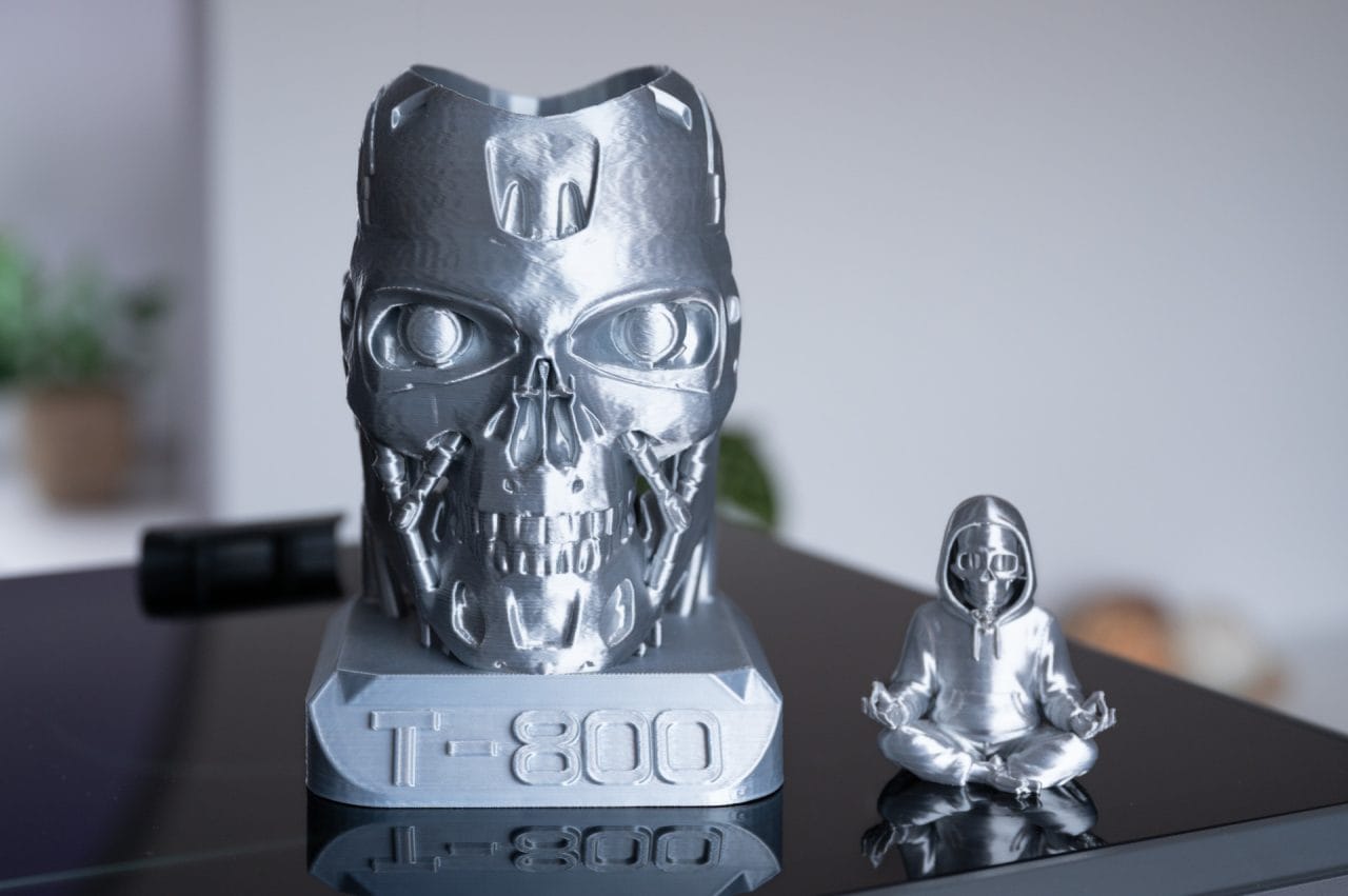 Terminator und Skelett mit Centauri Carbon gedruckt