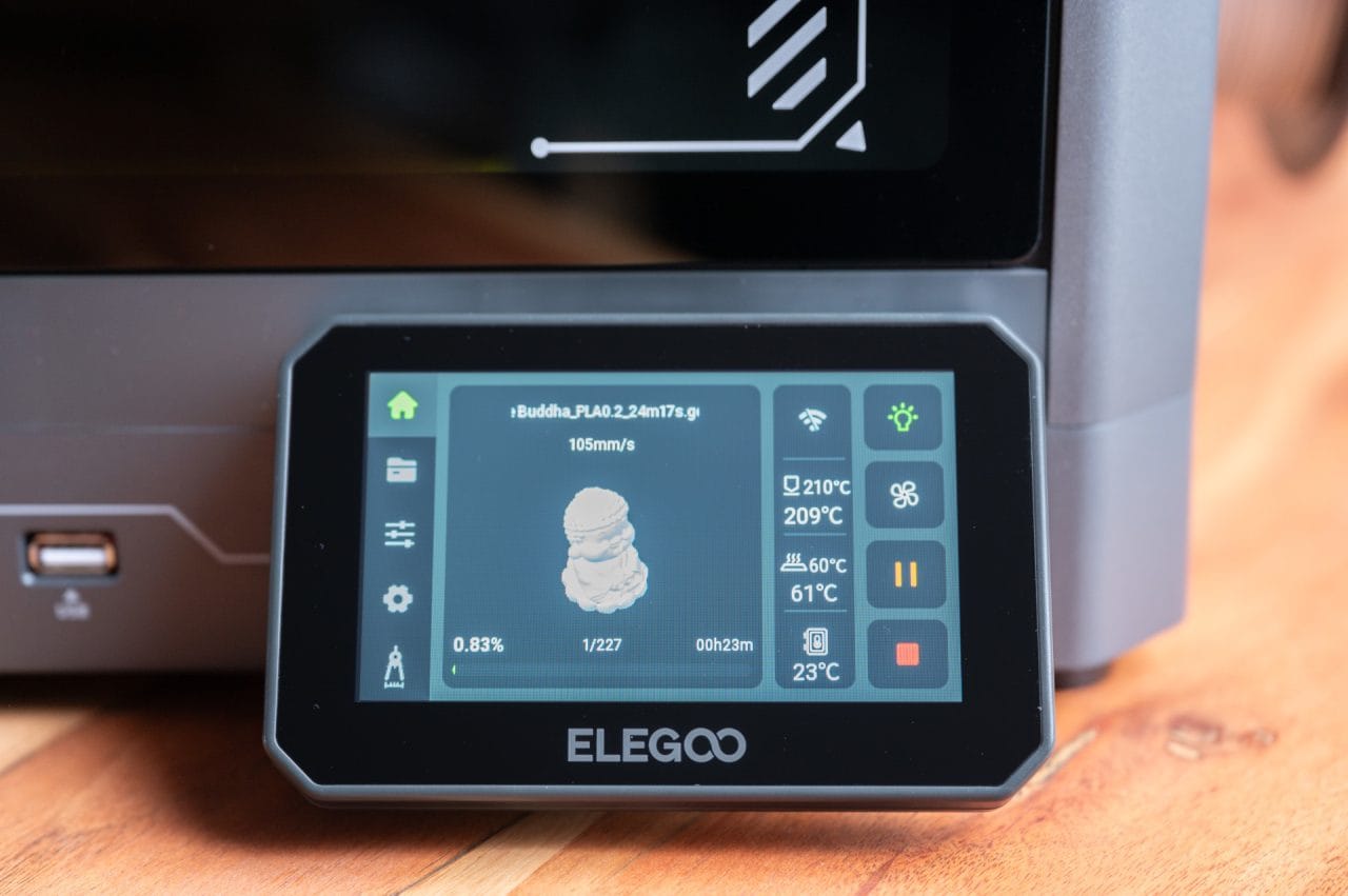 Display mit Druckfortschritt