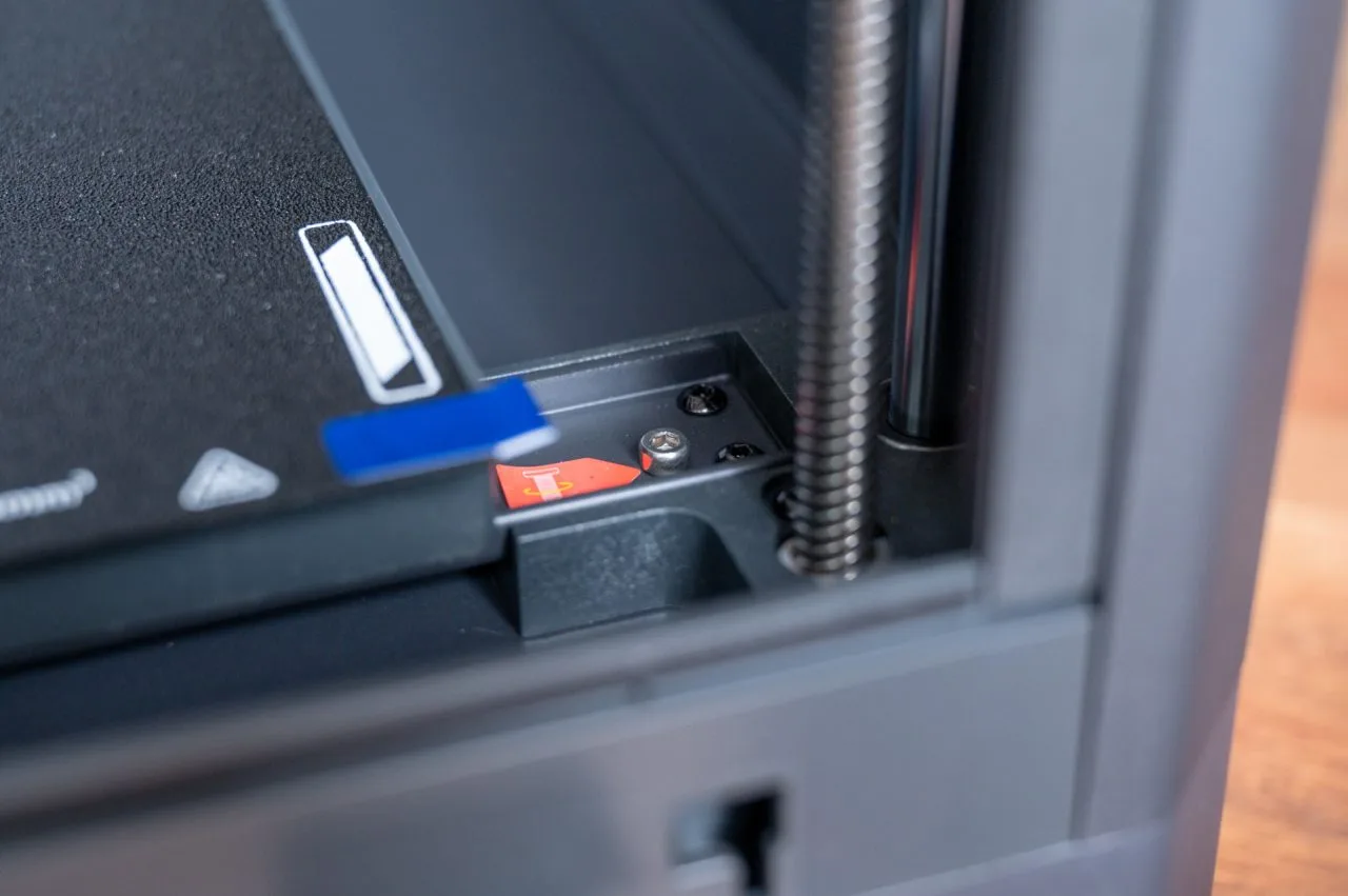 Zichtbare transportvergrendeling in de printer