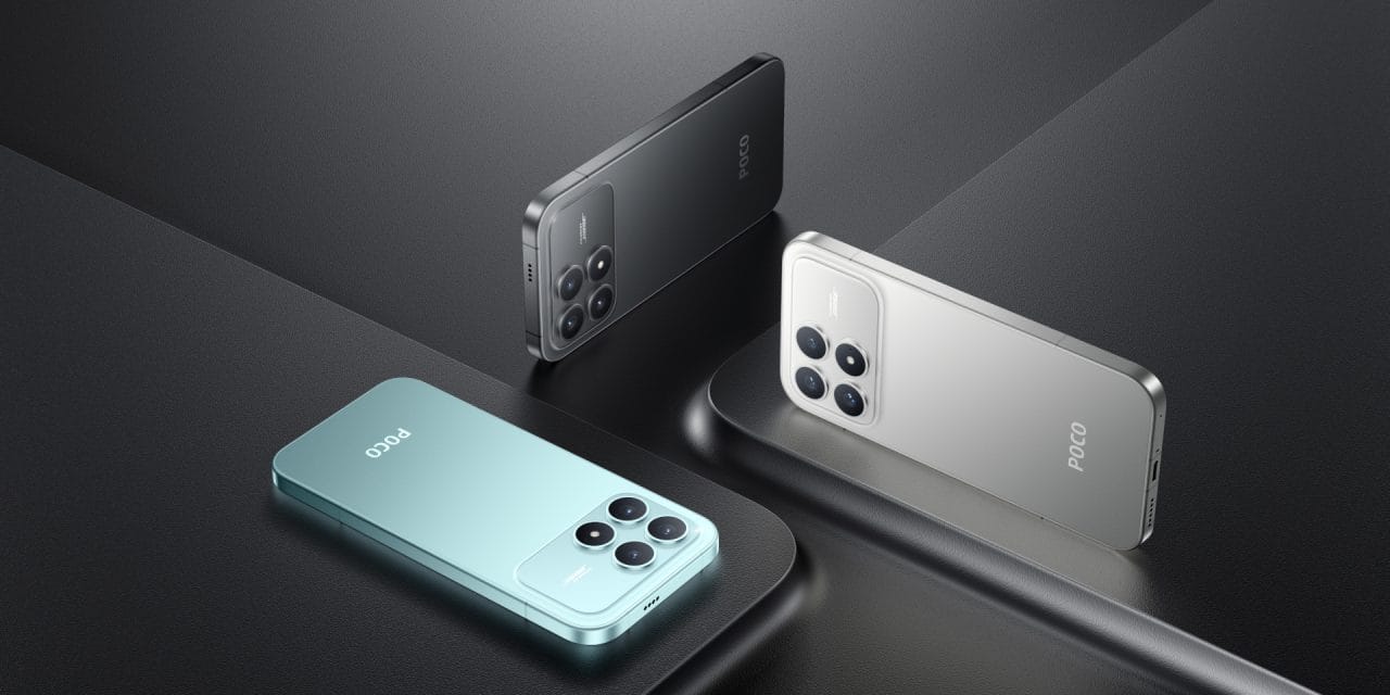 POCO F8 Pro in Blau, Schwarz und Titanium Silber