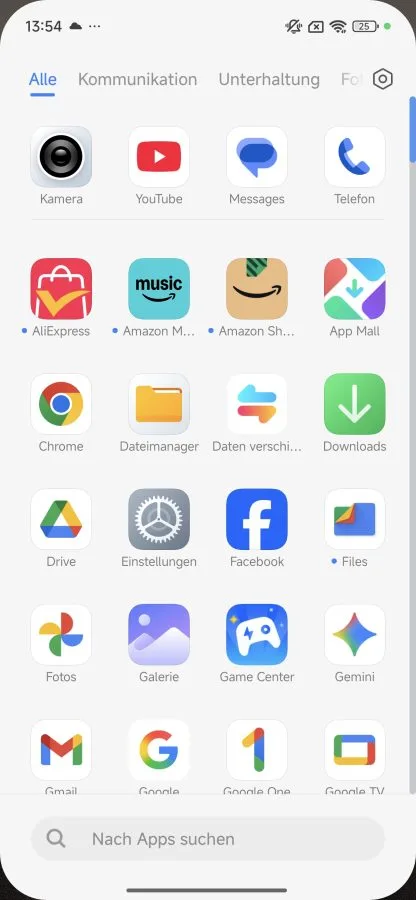 Cajón de aplicaciones del Xiaomi 15T