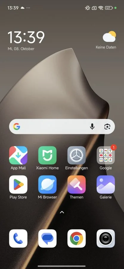 Pantalla de inicio del Xiaomi 15T