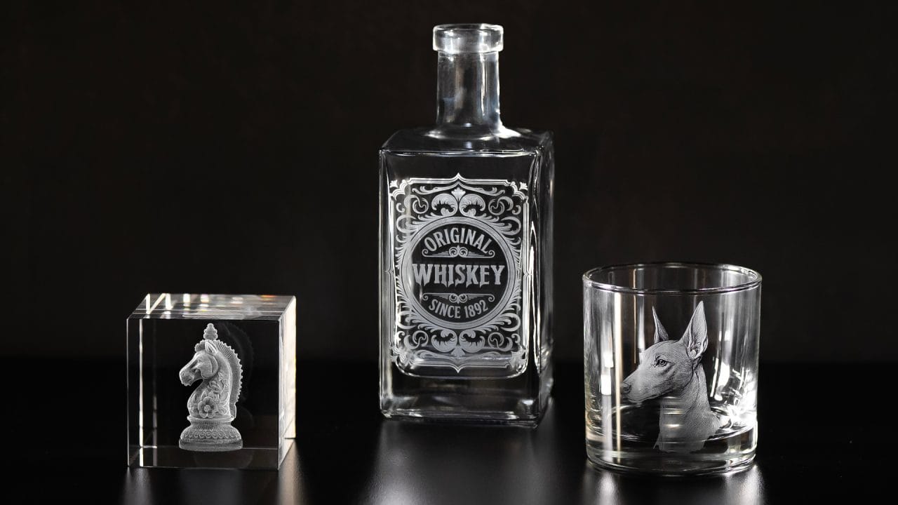 Gravuren und Subsurface auf Glas