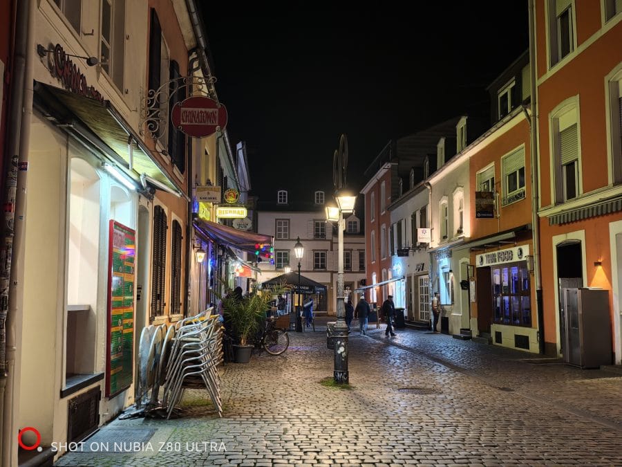 Kamera Testaufnahme Nacht Innenstadt