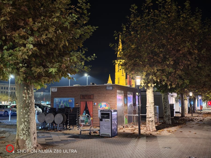 Kamera Testaufnahme Nacht Gebäude