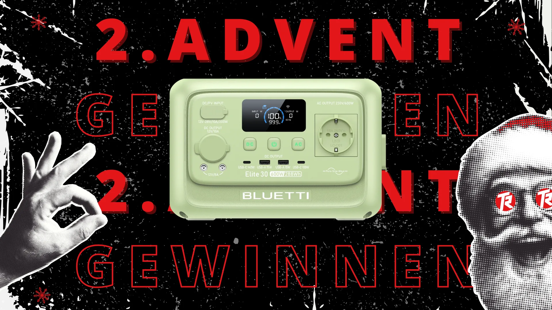 Techreviewer 2. Advent Gewinnspiel mit BLUETTI Elite 30 V2 Hero