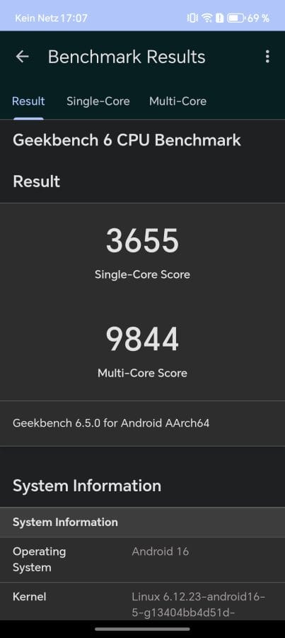 HONOR Magic 8 Pro Geekbench