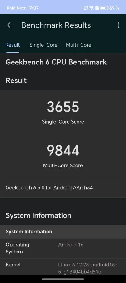 HONOR Magic 8 Pro Geekbench