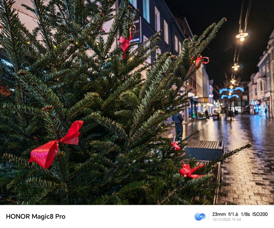 HONOR Magic 8 Pro Testaufnahme Hauptkamera Nacht Tanne