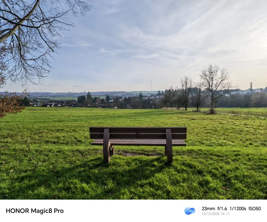 HONOR Magic 8 Pro Δοκιμαστική εγγραφή κύριας κάμερας Ημέρα τράπεζας