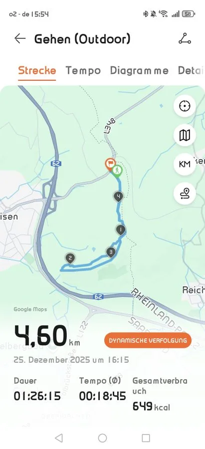 HUAWEI Sağlık Uygulaması Harita Görünümü