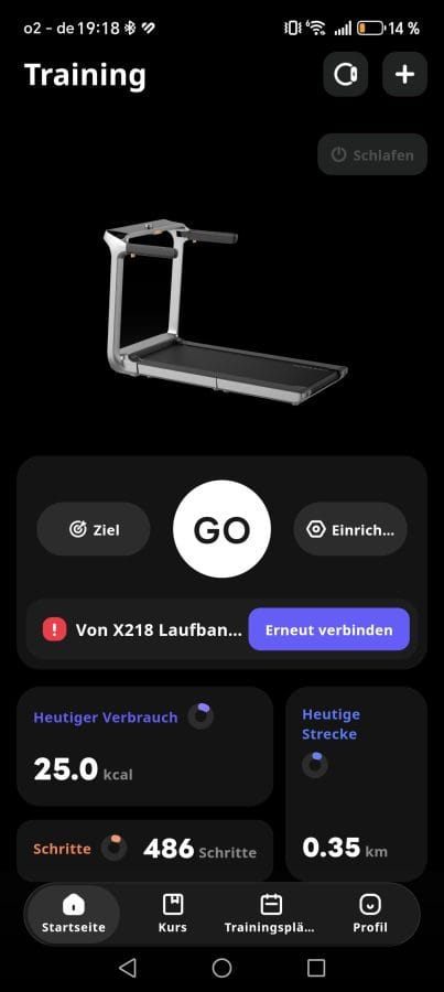 KSFit App Homescreen