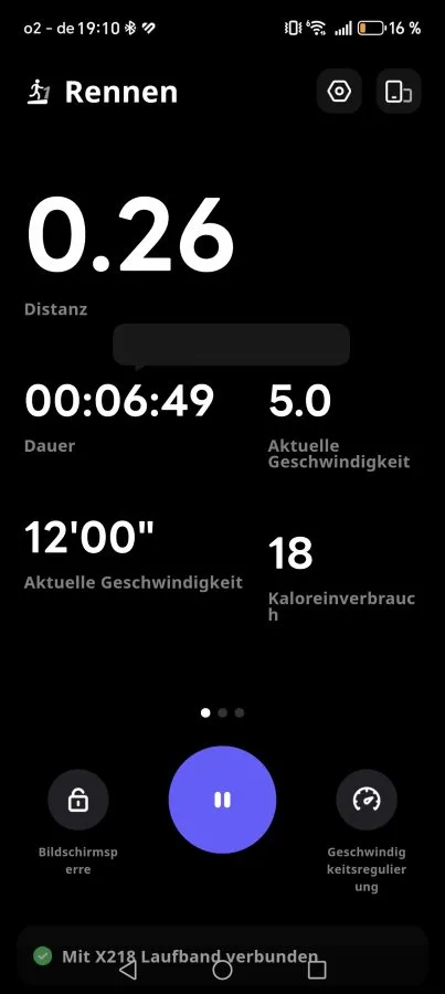 Historia treningu w aplikacji KSFit