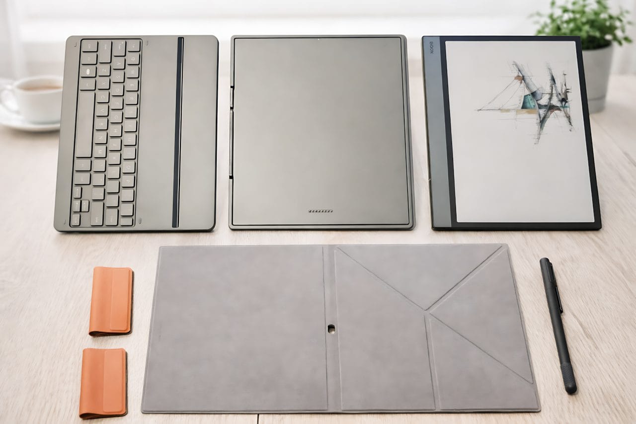 BOOX Note Air 5C Lieferumfang mit Keyboard-Cover.