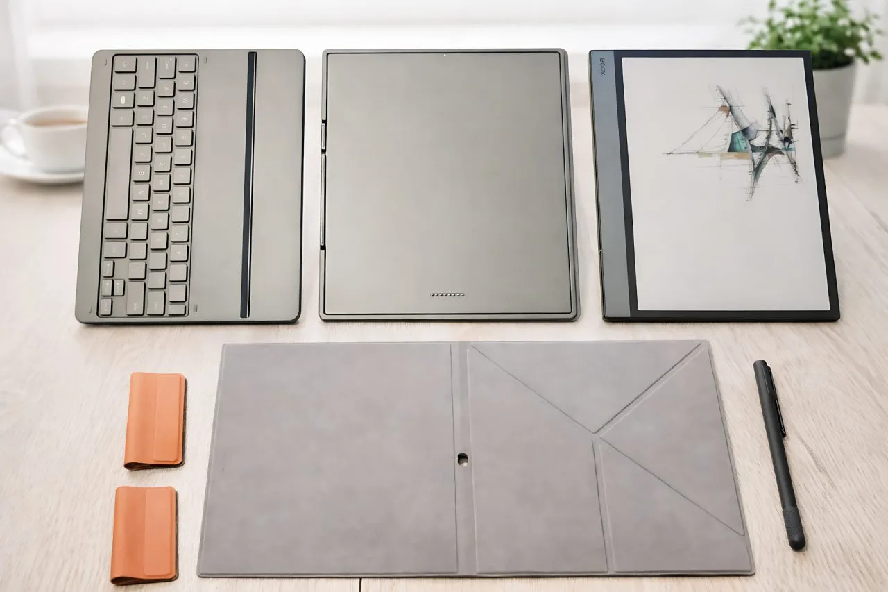 BOOX Note Air 5C je dodáván s krytem klávesnice.