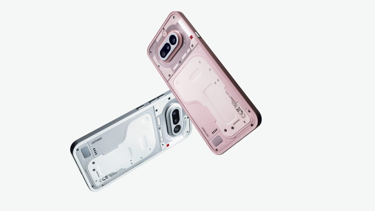 Nothing Phone (4a) in Pink und Weiß Render