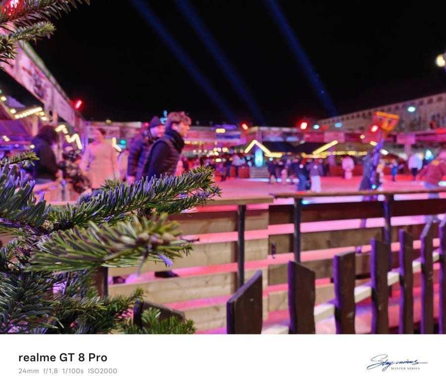 realme GT 8 Pro Hauptkamera Testaufnahme bei Nacht Weihnachtsmarkt