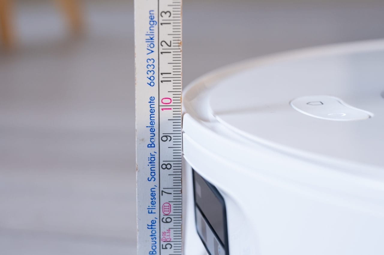 Roborock Qrevo Curv 2 Flow Höhe