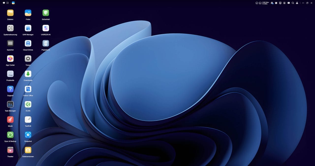 UGREEN UGOS Homescreen