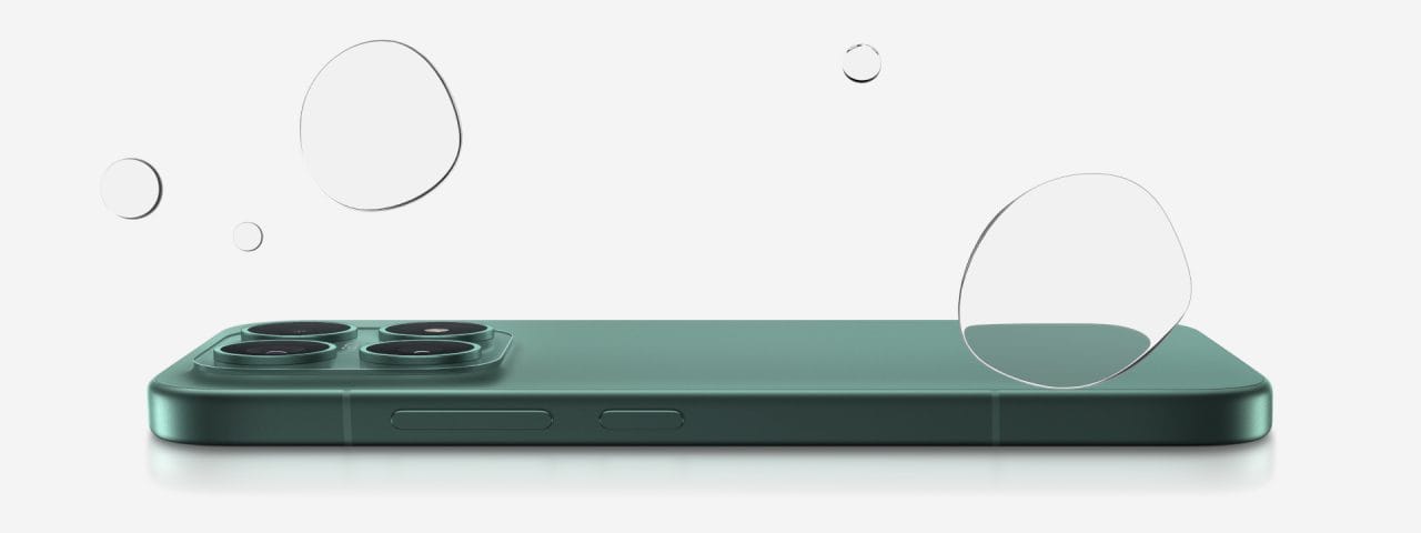 Xiaomi 17 Wassertropfen